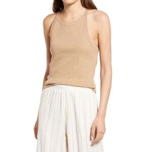 Splendid Travertine Tan Mika Halter Style Tank